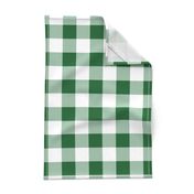 Two Inch Spruce Green and White Gingham Check