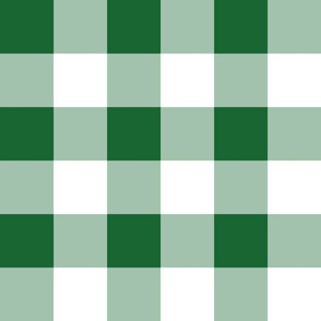 Two Inch Spruce Green and White Gingham Check