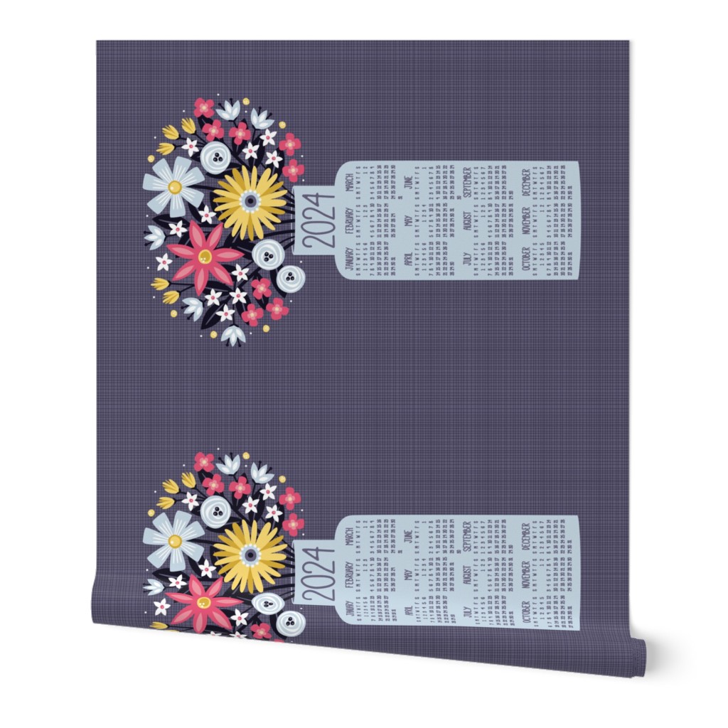 2024 Garden Joy in a Vase Tea Towel Calendar