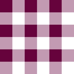 Two Inch Tyrian Purple and White Gingham Check