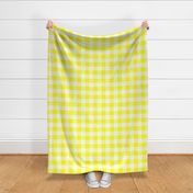 Two Inch Yellow and White Gingham Check