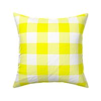 Two Inch Yellow and White Gingham Check