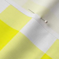 Two Inch Yellow and White Gingham Check