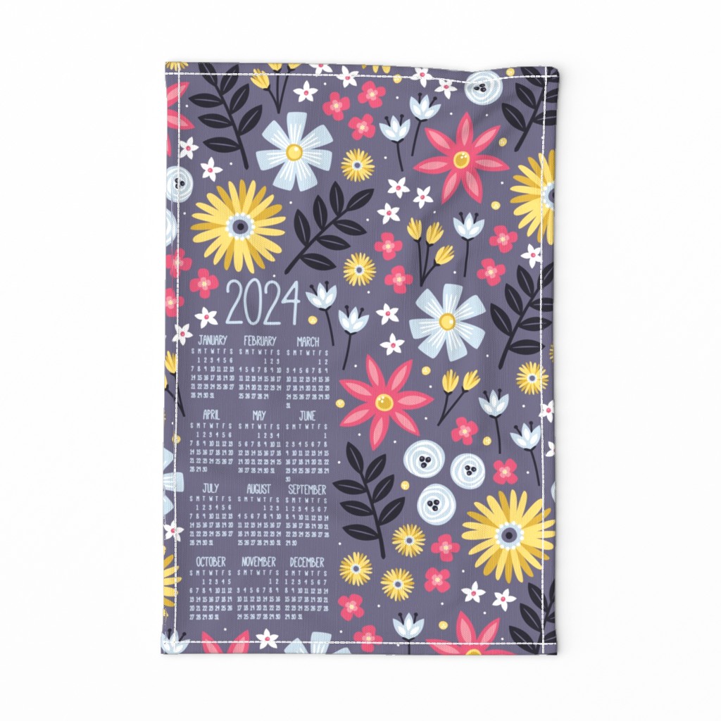 Garden Joy 2024 Tea Towel Calendar