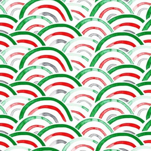 holiday scallops (green, red, grey)