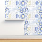 Sweet Watercolor Blooms 2023 Tea Towels _BlueBlooms