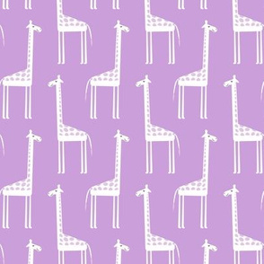 cute giraffes on purple