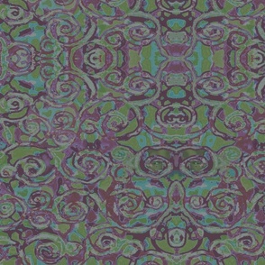 24" DYSTOPIA Abstract Damask Batik