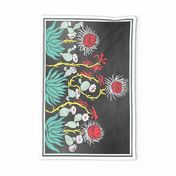 Cactus Chalk Tea Towel