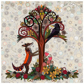 fox and crow 18 inch panel