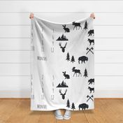 Geometric Woodland Animals Baby Milestone Blanket