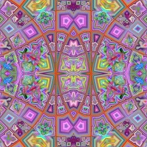Lilac Garden Fractal Mosaic