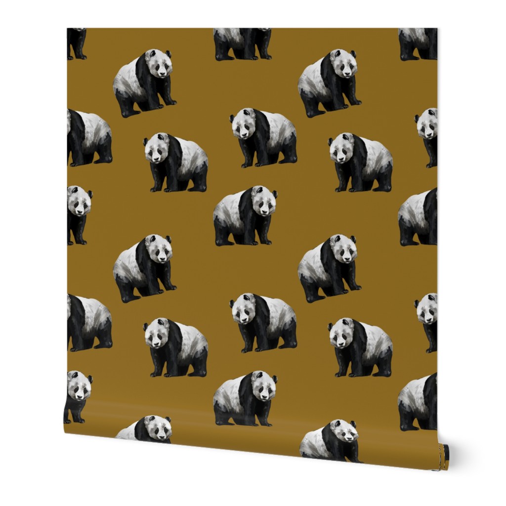 Panda Panda - Smaller Scale on Gold