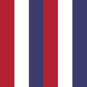 One Inch Red, White, and Blue Vertical Stripes
