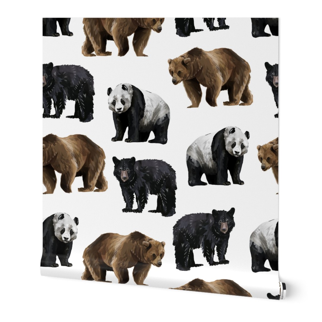 Bears Everywhere! Large Scale on White