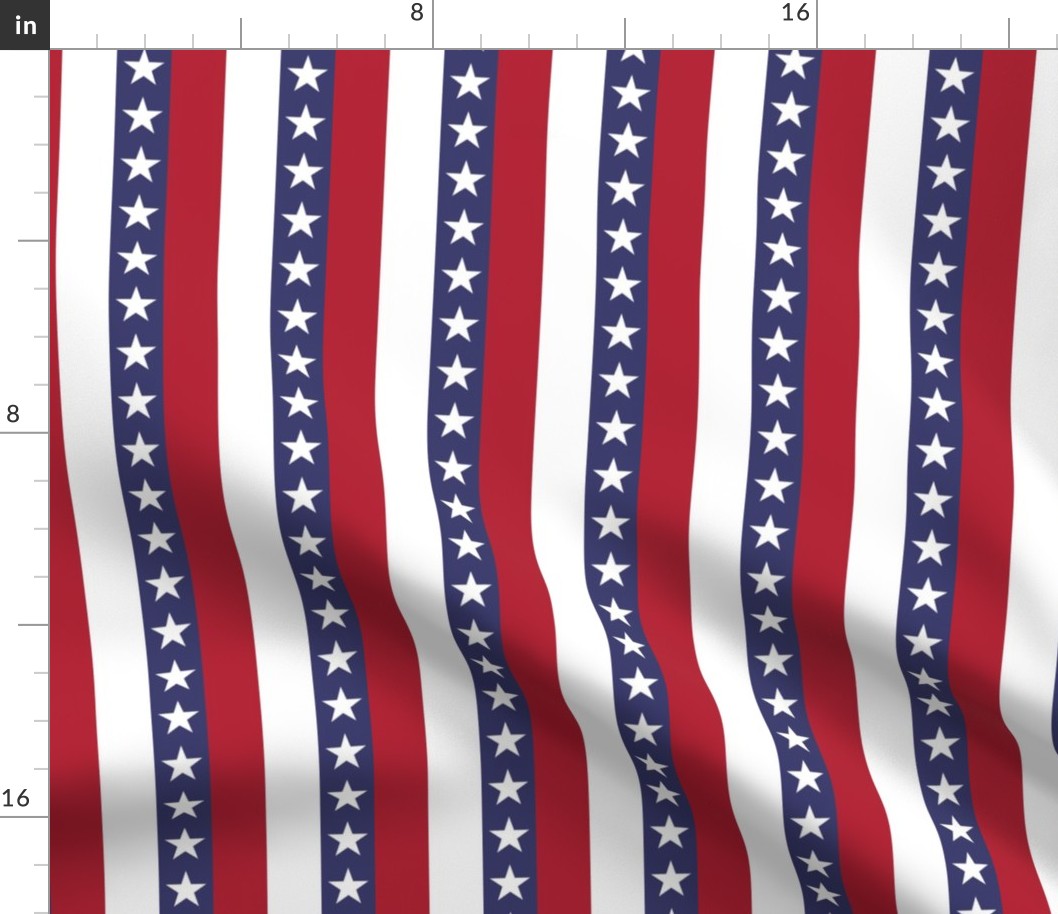One Inch Vertical Stars and Stripes