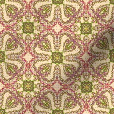 Pink and Green Christmas Kaleidoscope