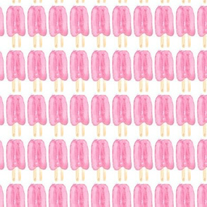 17-16A Pink Watercolor Popsicle || Summer food beach white tan small _ Miss Chiff Designs