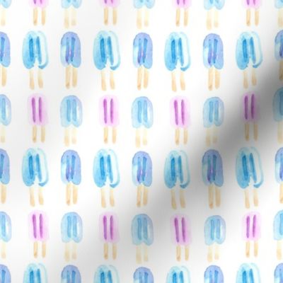 Pink Purple Blue Watercolor Popsicles || Summer Beach Food _ Miss Chiff Designs