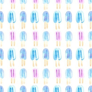 Pink Purple Blue Watercolor Popsicles || Summer Beach Food _ Miss Chiff Designs