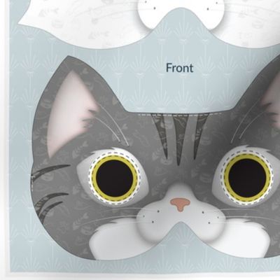 White and grey cat Sleep Mask 