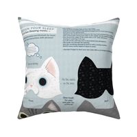 White and grey cat Sleep Mask 