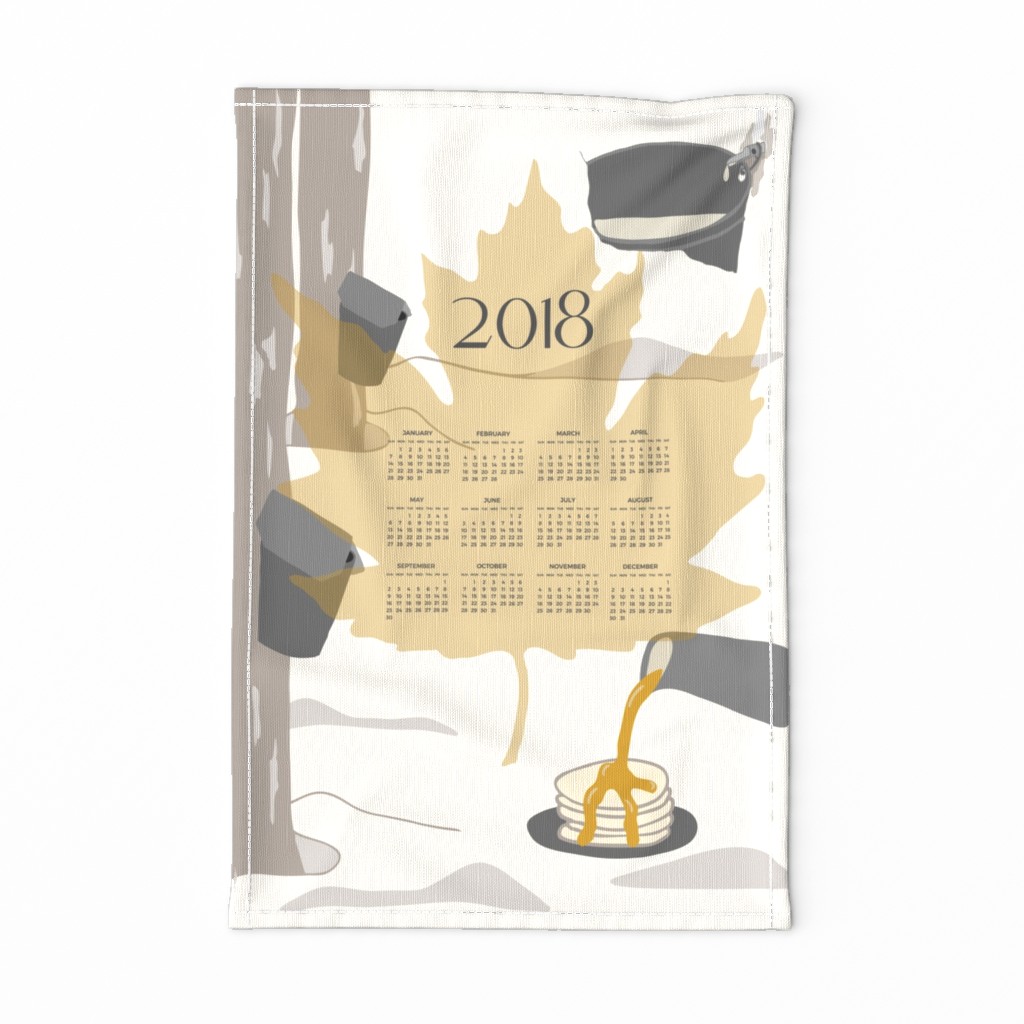 Sugar Maple Tea Towel 2018 Calendar