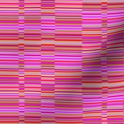 Bands of Stripes - Hot Pink