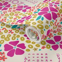 2018 Floral Tea Towel Calendar