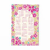 2018 Floral Tea Towel Calendar