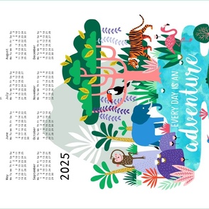 Jungle Adventure Tea Towel Calendar 2024