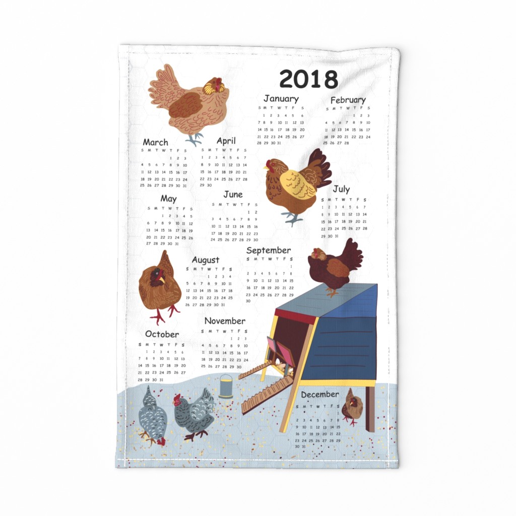 Ain't Nobody Here but us Chickens -2018 Tea Towel 