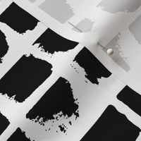 Abstract Brush strokes in black and white