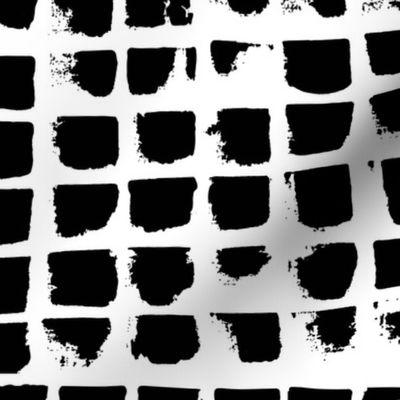 Abstract Brush strokes in black and white