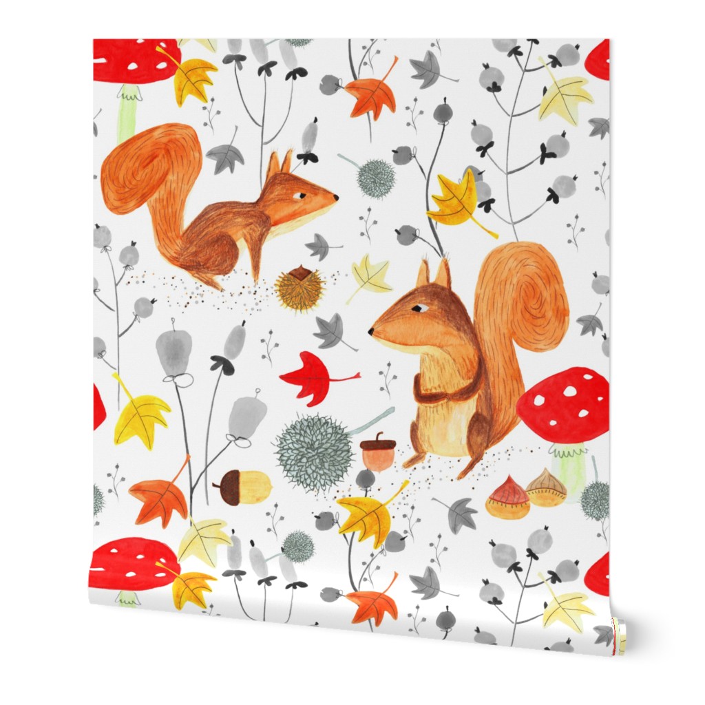 Pattern #64 - Autumn woodland squirrels