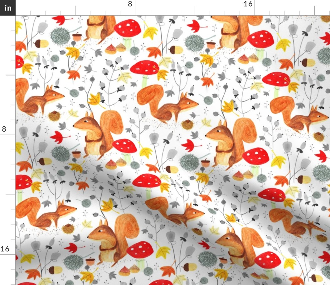 Pattern #64 - Autumn woodland squirrels