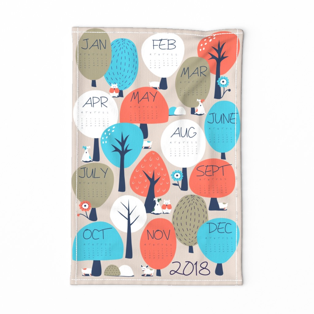 Earth dog tea towel