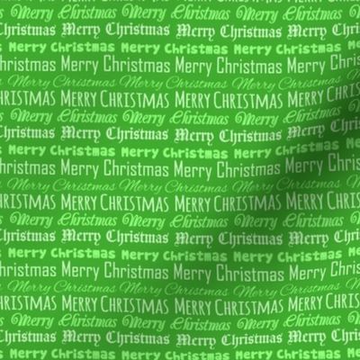 Merry Christmas Type on Green