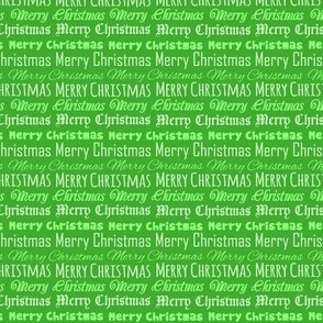 Merry Christmas Type on Green