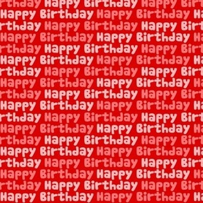 Happy Birthday in Red