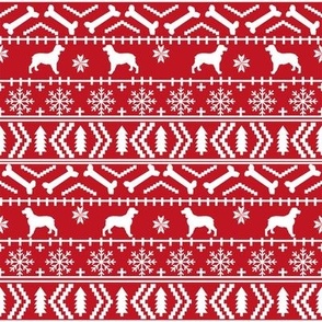 English Springer Spaniel fair isle christmas dog fabric dog breeds red