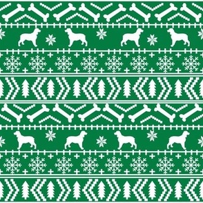 English Springer Spaniel fair isle christmas dog fabric dog breeds green