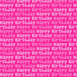 Birthday Wrapping Paper, Colorful 'Happy Birthday' on Bright Pink