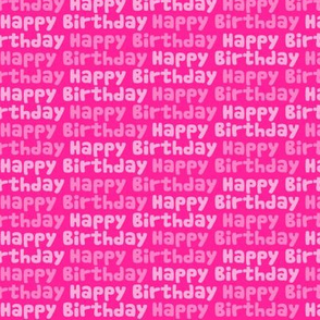 Happy Birthday Type on Pink