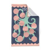 Updated 2024 - Octopus Calendar Tea Towel