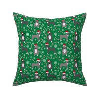 Pitbull peppermint stick winter candy cane christmas fabric green