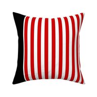 Raggedy Doll Stripes- red/white-black 