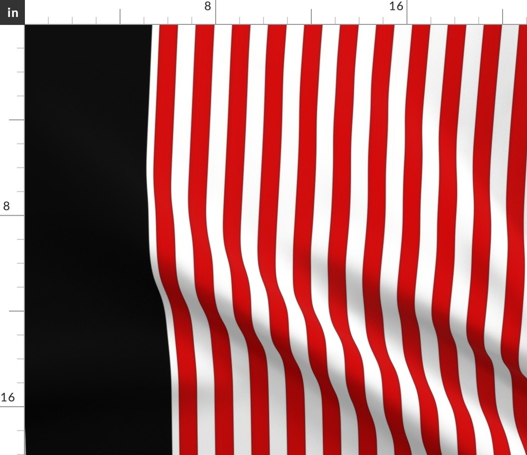 Raggedy Doll Stripes- red/white-black 