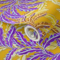 Vintage Fern in purple and yellow