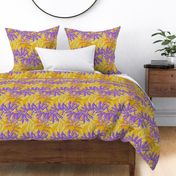 Vintage Fern in purple and yellow